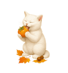 秋の猫たちのリアルポップなBIGスタンプ（個別スタンプ：11）