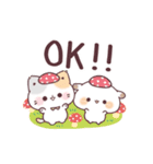 秋＊コラボ＊ぷにゃんこ＆もるちゃん（個別スタンプ：4）
