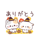 秋＊コラボ＊ぷにゃんこ＆もるちゃん（個別スタンプ：7）