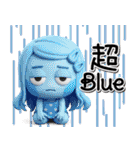 3D ロングヘアガールのネガティブスタンプ（個別スタンプ：2）