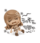 3D ロングヘアガールのネガティブスタンプ（個別スタンプ：29）