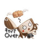 3D ロングヘアガールのネガティブスタンプ（個別スタンプ：36）