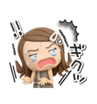 3D ロングヘアガールのネガティブスタンプ（個別スタンプ：39）