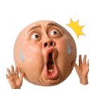 顔文字くん 10 (写実バージョン)（個別スタンプ：20）