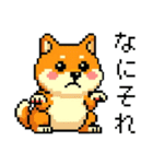 ドット絵のかわいい柴犬（個別スタンプ：14）
