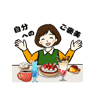 動く 秋冬ほっこり主婦（個別スタンプ：10）