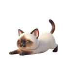 【文字なし】 シャム猫スタンプ（個別スタンプ：2）