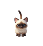 【文字なし】 シャム猫スタンプ（個別スタンプ：4）