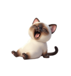 【文字なし】 シャム猫スタンプ（個別スタンプ：6）