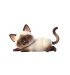 【文字なし】 シャム猫スタンプ（個別スタンプ：11）