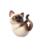 【文字なし】 シャム猫スタンプ（個別スタンプ：12）