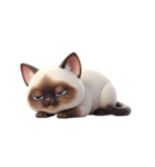 【文字なし】 シャム猫スタンプ（個別スタンプ：13）