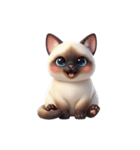【文字なし】 シャム猫スタンプ（個別スタンプ：14）