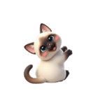 【文字なし】 シャム猫スタンプ（個別スタンプ：15）