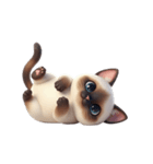 【文字なし】 シャム猫スタンプ（個別スタンプ：16）