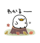 使いやすい＊しろいトリ＆きいろのトリ＊秋（個別スタンプ：25）