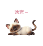 【繁體字】 シャム猫スタンプ 2（個別スタンプ：11）