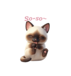 【英語】 シャム猫スタンプ 2（個別スタンプ：3）