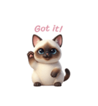 【英語】 シャム猫スタンプ 2（個別スタンプ：7）