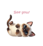 【英語】 シャム猫スタンプ 2（個別スタンプ：16）