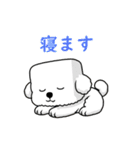 秋の四角いビションフリーゼ（個別スタンプ：7）