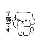 秋の四角いビションフリーゼ（個別スタンプ：24）