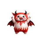 悪魔ピンクブタのおふざけ（個別スタンプ：2）