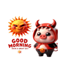 悪魔ピンクブタのおふざけ（個別スタンプ：6）
