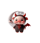 悪魔ピンクブタのおふざけ（個別スタンプ：8）