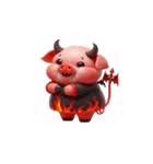 悪魔ピンクブタのおふざけ（個別スタンプ：12）