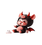 悪魔ピンクブタのおふざけ（個別スタンプ：13）