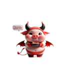 悪魔ピンクブタのおふざけ（個別スタンプ：16）