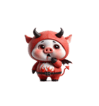悪魔ピンクブタのおふざけ（個別スタンプ：17）
