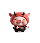 悪魔ピンクブタのおふざけ（個別スタンプ：19）