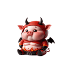 悪魔ピンクブタのおふざけ（個別スタンプ：26）