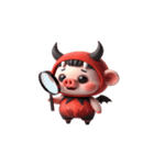 悪魔ピンクブタのおふざけ（個別スタンプ：27）