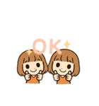 まるこ女の子の日常シンプル（個別スタンプ：1）