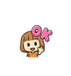 まるこ女の子の日常シンプル（個別スタンプ：6）