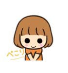 まるこ女の子の日常シンプル（個別スタンプ：16）