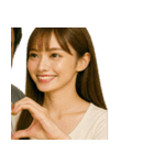 鼻につくカップル(美女とおじさん毎日便利)（個別スタンプ：38）