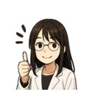 白衣の理系女子 リケジョ（個別スタンプ：28）