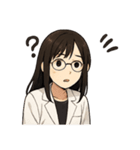 白衣の理系女子 リケジョ（個別スタンプ：31）