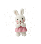 毎日使えるふわふわうさぎのスタンプ（個別スタンプ：11）