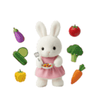 毎日使えるふわふわうさぎのスタンプ（個別スタンプ：17）