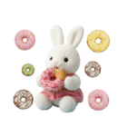 毎日使えるふわふわうさぎのスタンプ（個別スタンプ：19）