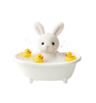 毎日使えるふわふわうさぎのスタンプ（個別スタンプ：20）