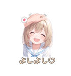 なでなで女の子スタンプ（個別スタンプ：2）