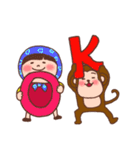 ほっかむり花ちゃんと動物たち13 敬語（個別スタンプ：3）