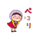 ほっかむり花ちゃんと動物たち13 敬語（個別スタンプ：5）