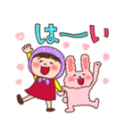 ほっかむり花ちゃんと動物たち13 敬語（個別スタンプ：8）